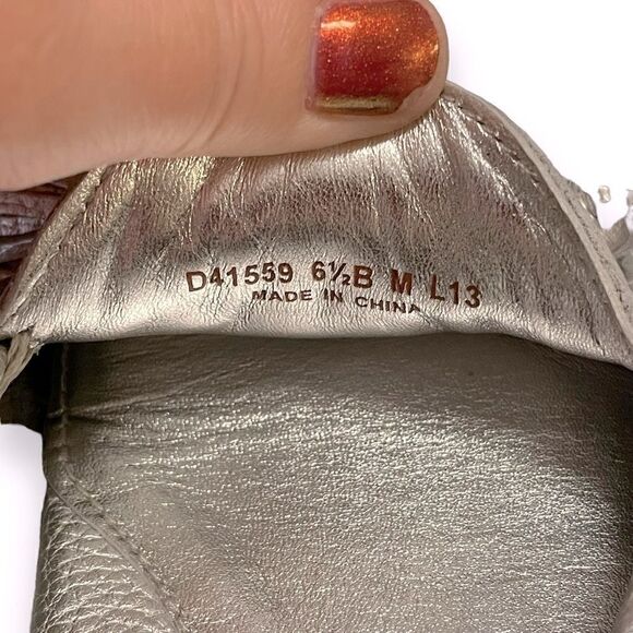 Cole Haan Metallic Silver Driving Moccasin Loafers - Picture 6 of 7